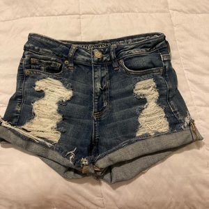 American eagle riped jean shorts size 4